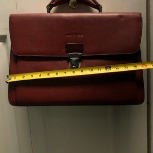 Kenneth Cole Burgundy Leather Briefcase